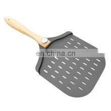 Private Label Newest Shovel Perforated Non Stick Metal Foldable Aluminium Pizza Peel thumbnail-4