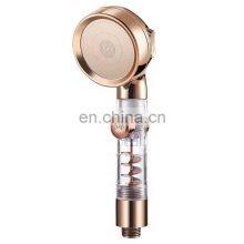 Handheld High Pressure Turbo Fan Shower Head Stop Button Filter Hand Shower With Turbocharged Blades thumbnail-4