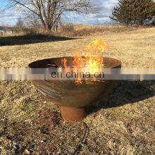 Wood Burning Brazier Steel Metal Bowl Corten Steel Outdoor Fire Pit thumbnail-4