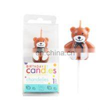 New Arrival Birthday Cake Candle Cute Cartoon Astronaut Bear Shape For Kid's Birthday Creative Cake Candles