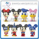 Mini Qute LINKGO Kawaii American Avenger Cartoon Mouse Duck Dog Diamond Block Plastic Building Block Boys Educational Toy