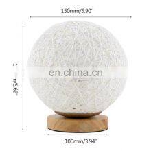 Unique Rattan Round Hemp Ball Table Lamp,Rattan Table Lamp Decorative Kid's Room Vietnam Manufacturer thumbnail-3