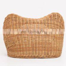 Hot Sale Handcrafted Rattan Wicker Cat Bed With Cushion and Portable Eco - Friendly Cat House Wholesale Made in Vietnam thumbnail-5