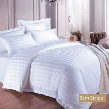 Luxury 5 Star Hotel Linen 100% Cotton Hotel Bedding Set Custom Logo White Flat Bed Sheets Pillowcase Duvet Cover thumbnail-3