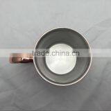 Hot Coffee Mug Passed FDA, CA65 Double Wall 304 Stainless Steel, Copper Plated 17oz 500mL Insulated Beer Mug With Plastic Lid thumbnail-2