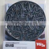 SMALL 26 ENGLISH LETTERS/9 DIGITS S/S COOKIE CUTTER MOULD SET