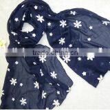 Wholesale Wide Flower Embroidery Cotton Ladies Fashion Scarf thumbnail-6