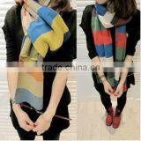 2013 Winter Acrylic Knitted Stripe Scarf thumbnail-1