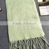Wholesale Korean Fashion Solid Color Plain Tassel Women Linen Scarf thumbnail-4