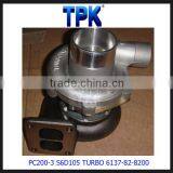 S6D105 S6D105-1 TURBOCHARGER 6137-82-8200 thumbnail-1