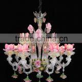 2015 Flower Crown Larger Glass Chandelier Pendant Lamp for Decoration thumbnail-1