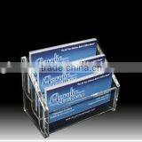 Desktop Acrylic Business Card Holder Plexiglass Paper Notes Organizer thumbnail-4