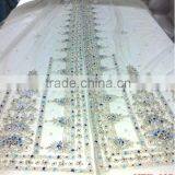 White Indian Sarees Bridal Wedding Dress Lace Fabric (NEX-027)