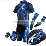 2014 Combination a Whole Set Cycling Wear Arm Sleeves Jersey Bib Shorts GlovesHelmet