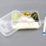 Four Compartments Disposable PP Plastic Takeaway Food Container with Lid