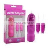 5 Mode Vibration Double Mini Nubby Love Bullet Sex Toys For Adult