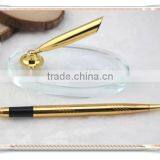 TT-09 Luxury Golden Desk Pen With Glass Holder, High Quality Stand Pen thumbnail-6