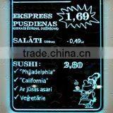 180*120cm Led Writing Board/CE&RoHS Waterproof Led Writing Board