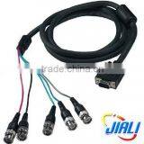 2 Meter Male HD15 / VGA to 5-BNC Connector Cable