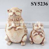 Cement Sitting Rabbit Garden Statue Home Decoration thumbnail-4