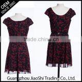 Factory Supply New Pattern Short Sleeve Printed Long Traditional Dress for Women Summer thumbnail-1