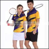 Wholesale couples polyester shirt and Custom Fitness Wear or Summer Wear 2015 new design