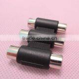 Audio System Black RCA Female to RCA Female Connector Adapter 3 to 3