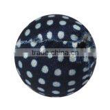 Woven Cloth Beads, Round, DarkBlue, About 20mm in Diameter, Hole: 3mm(CC001Y-7) thumbnail-1