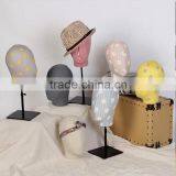 Blue Display Mannequin Heads Store Sell Mannequin Head Hat Display Rack