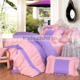 hot sale sweet comfortable pink princess style cotton bedding set