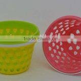 Plastic Storage Basket/basket/Handle Basket/Mini Baskets/Sundries Basket/Round Basket/small Basket/kid Basket/Single Handle thumbnail-3