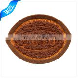 Brown felt number patch, embroidery and chenille patches with high quality