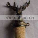 Deer Metal Wine Bottle Stopper With Cork