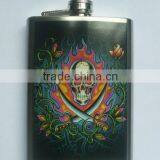 Hot Sale Water Transfer Painting Stainless Steel Hip Flask