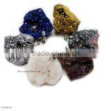 Bright Pink Irregular Nature Stone Pendant thumbnail-2