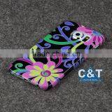 C&T Unique Big Flower Bloom Polycarbonate Hard Case Back Cover for Samsung S6 Black thumbnail-3