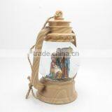 Christmas Figurine Polyresin Giant Snow Globe With Wooden Base Led Light thumbnail-2