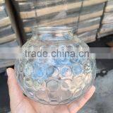 Recycled Home & Holiday Decoration Decoration Lantern Style Clear Dot Pattern Round Glass Jar thumbnail-2