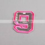 Exquisite Pink Sparkle Glitter Shaped Embroidery Patch For Bag/Clothing thumbnail-2