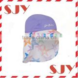 UV protection sun shade cap with flap for children
