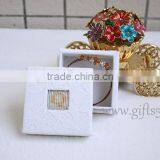 2016 Fashion White Wedding Souvenirs Jewelry Boxes With Beaded Name Plate of B thumbnail-2
