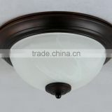 LED 13" 2*E26 Flush Mount Ceiling Fixture with glass shade Dark dronze finish and Satin Nickel CE, UL ,ETL ,ROHS