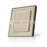 1 GANG 2 WAY GOLD TABLET SWITCH,NEW STYLE WALL SWITCH,GLASS PANEL SWITCH thumbnail-1