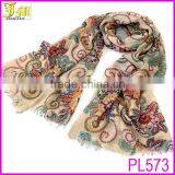 2014 Hot Women's Cotton Blends Totem Vintage Bohemia Scarf Shawl Long Noble Scarf Shawls Wholesale thumbnail-1