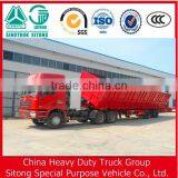 China Heavy Duty Truck Side Wall Tipping Trailer Side Dump Semi Trailer thumbnail-3