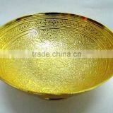 Promotional Gift, Corporate Gift, New Year Gift Beautiful Gold Plated Brass Bowl thumbnail-2