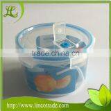 Household 1200ml Plastic PP Round Crisper With Lock