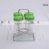 Clear Honey Glass Kit for Spices With Frame With Plastic Lid thumbnail-1