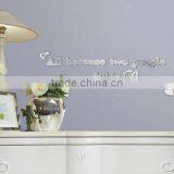 Mirror All Because Two People Fell in Love Wall Decal Set thumbnail-1