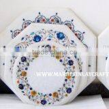 White Marble Inlay Coffee Table Tops Whole Seller thumbnail-1